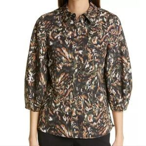 🛑TED BAKER Lantern Lseeve Shirt Khaki